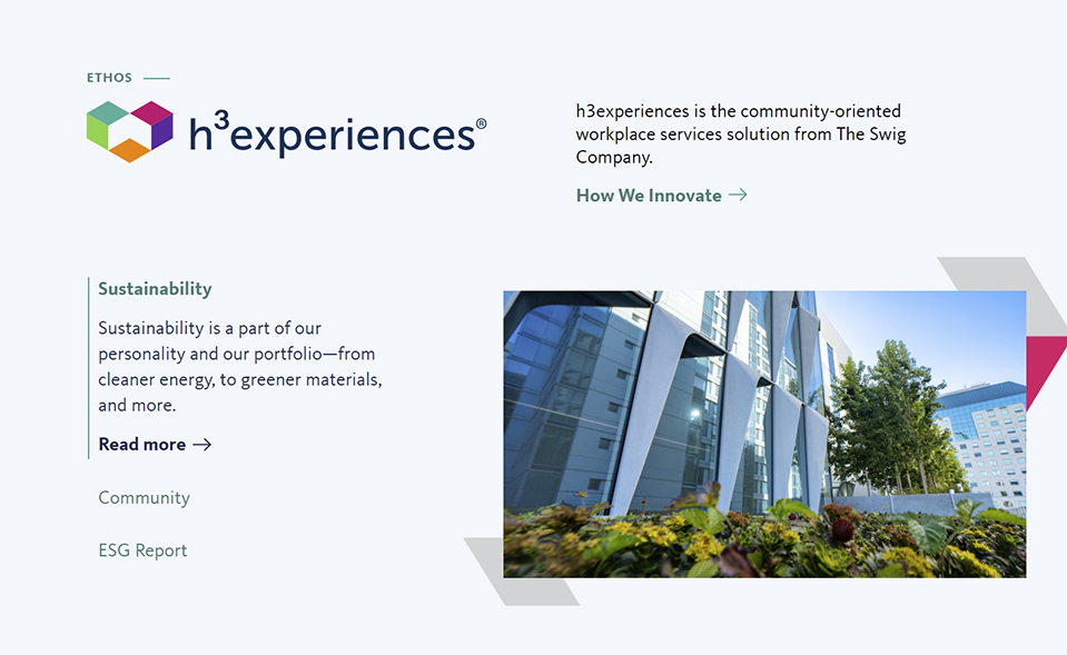 Screenshot of SwigCo.com's home page